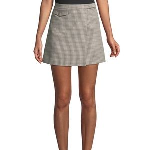 Snap Mini Fremont Plaid Skirt by Theory